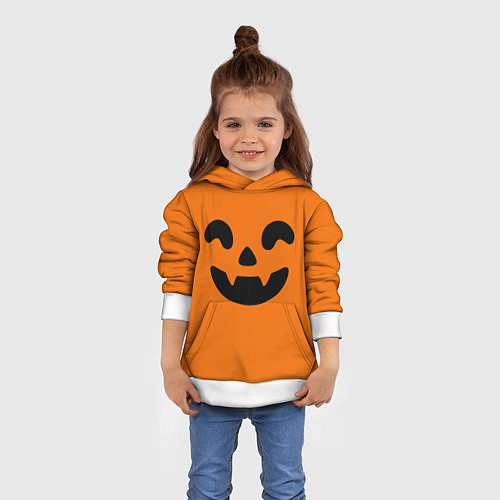 Детская толстовка Весёлая тыква верх / 3D-Белый – фото 4