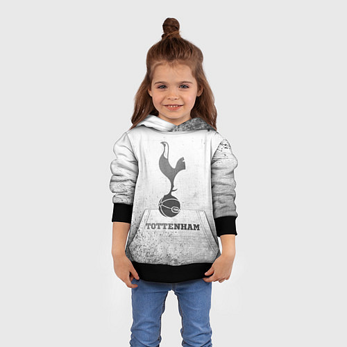 Детская толстовка Tottenham - white gradient / 3D-Черный – фото 4