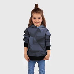 Толстовка-худи детская Трехмерные плиты, цвет: 3D-черный — фото 2