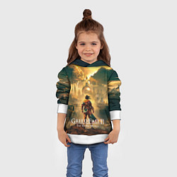 Толстовка-худи детская Герой Greedfall 2 the dying world, цвет: 3D-белый — фото 2