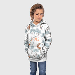 Толстовка-худи детская Уральский паттерн, цвет: 3D-белый — фото 2