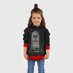 Толстовка-худи детская RIP - My motivation, цвет: 3D-красный — фото 2