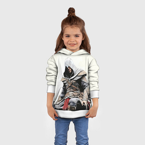 Детская толстовка Assassins creed game 2 / 3D-Белый – фото 4