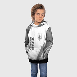 Толстовка-худи детская Aston Villa - white gradient вертикально, цвет: 3D-черный — фото 2