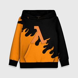 Детская толстовка Half life orange fire
