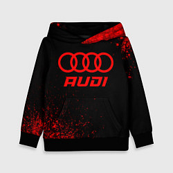 Толстовка-худи детская Audi - red gradient, цвет: 3D-черный