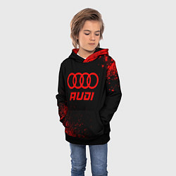 Толстовка-худи детская Audi - red gradient, цвет: 3D-черный — фото 2