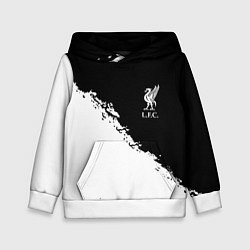 Толстовка-худи детская Liverpool fc белые краски, цвет: 3D-белый