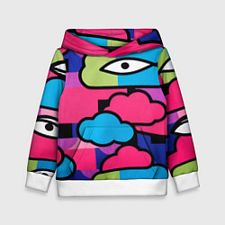 Детская толстовка Глаза облака абстракция