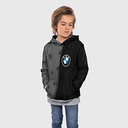 Толстовка-худи детская Bmw performance Темный, цвет: 3D-меланж — фото 2
