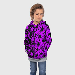 Толстовка-худи детская Ъуъ съука mem pattern, цвет: 3D-меланж — фото 2