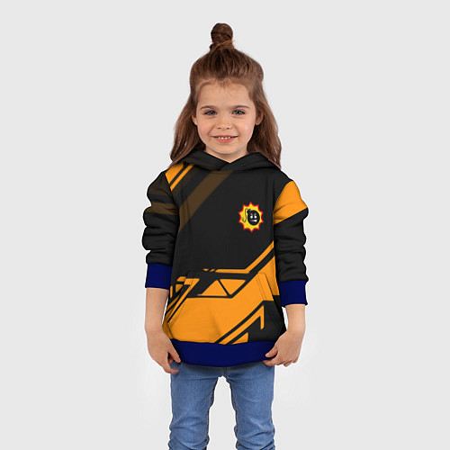 Детская толстовка Serious Sam geometry / 3D-Синий – фото 4