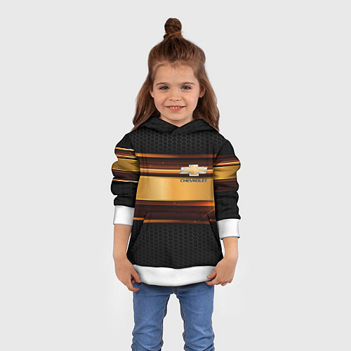 Детская толстовка Chevrolet auto abstract / 3D-Белый – фото 4
