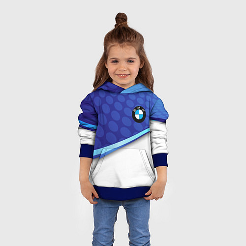 Детская толстовка BMW abstraction steel / 3D-Синий – фото 4