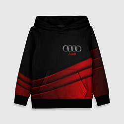 Толстовка-худи детская AUDI carbon metal, цвет: 3D-черный