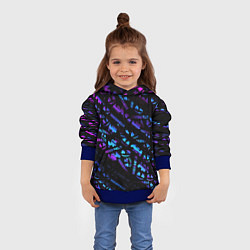 Толстовка-худи детская Marshmello neon club, цвет: 3D-синий — фото 2