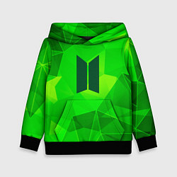 Толстовка-худи детская BTS green poly, цвет: 3D-черный