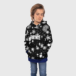 Толстовка-худи детская Fortnite winter snow, цвет: 3D-синий — фото 2