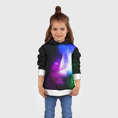 Детская толстовка Космос геометрия / 3D-Белый – фото 4