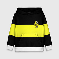 Толстовка-худи детская Янг бойс полоса, цвет: 3D-белый