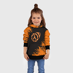 Толстовка-худи детская Half life 3 краски оранжевые, цвет: 3D-черный — фото 2
