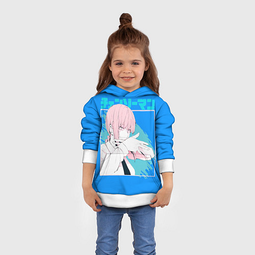 Детская толстовка Макима персонаж Человек-бензопила / 3D-Белый – фото 4