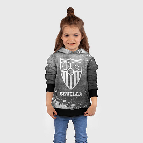 Детская толстовка Sevilla - grey gradient / 3D-Черный – фото 4