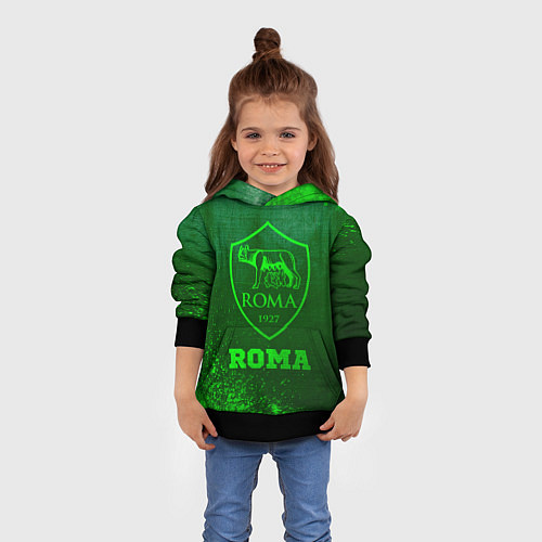 Детская толстовка Roma - green gradient / 3D-Черный – фото 4