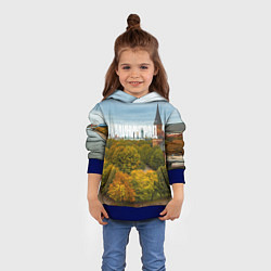 Толстовка-худи детская Калининград янтарная столица, цвет: 3D-синий — фото 2