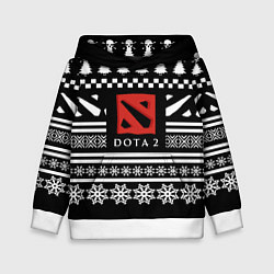 Толстовка-худи детская Dota pattern game, цвет: 3D-белый