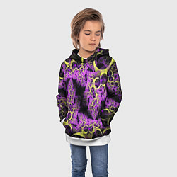 Толстовка-худи детская Абстракция фракталов, цвет: 3D-белый — фото 2
