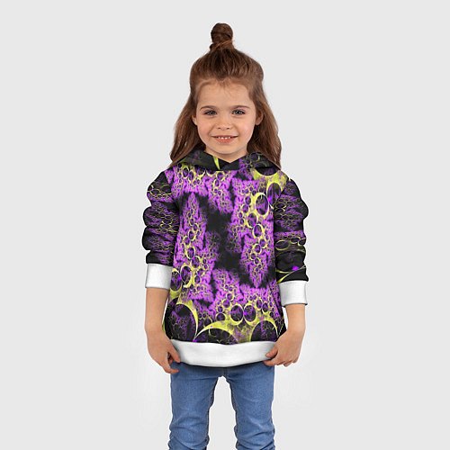 Детская толстовка Абстракция фракталов / 3D-Белый – фото 4
