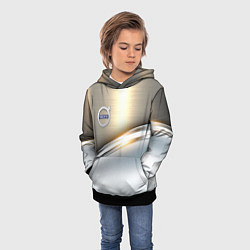 Толстовка-худи детская Volvo жёлтый метал, цвет: 3D-черный — фото 2