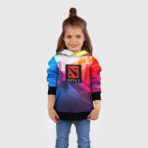 Детская толстовка DOTA geometry neon / 3D-Черный – фото 4