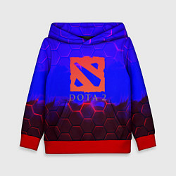 Толстовка-худи детская Dota 2 броня текстура, цвет: 3D-красный