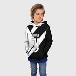 Толстовка-худи детская Juventus geometry steel, цвет: 3D-синий — фото 2