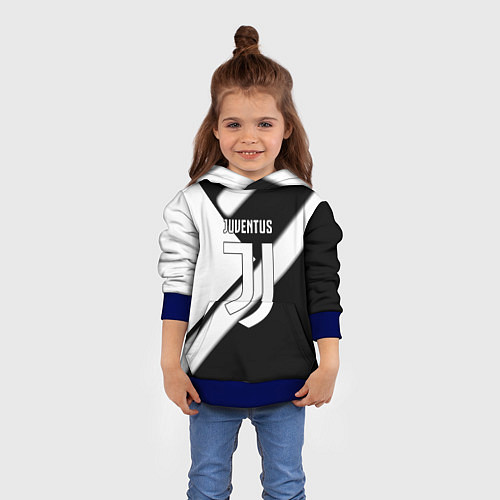 Детская толстовка Juventus geometry steel / 3D-Синий – фото 4