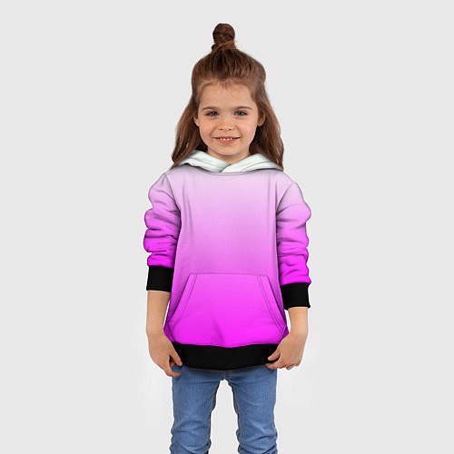 Детская толстовка Gradient color pink / 3D-Черный – фото 4