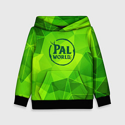 Толстовка-худи детская Palworld green poly, цвет: 3D-черный