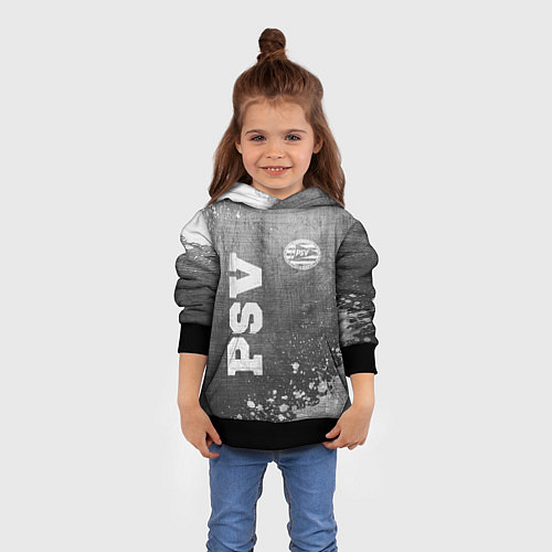 Детская толстовка PSV - grey gradient вертикально / 3D-Черный – фото 4