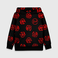 Детская толстовка Twenty one pilots rose pattern