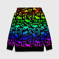 Детская толстовка Marshmello neon steel pattern