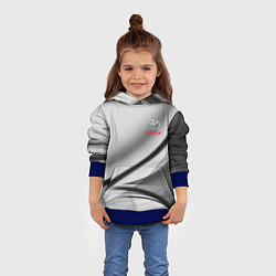 Толстовка-худи детская Toyota texrure grey, цвет: 3D-синий — фото 2