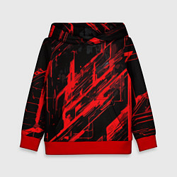 Детская толстовка Red stripes on a black background