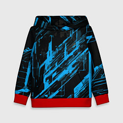Детская толстовка Blue stripes on a black background