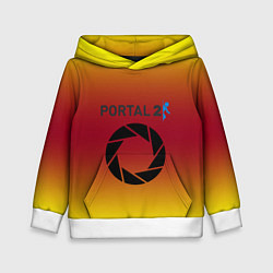 Толстовка-худи детская Portal 2 gradient, цвет: 3D-белый