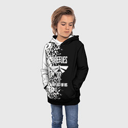 Толстовка-худи детская The Last of Us брызги красок черно белый, цвет: 3D-черный — фото 2