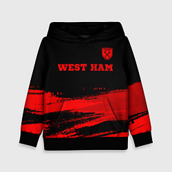 Детская толстовка West Ham - red gradient посередине