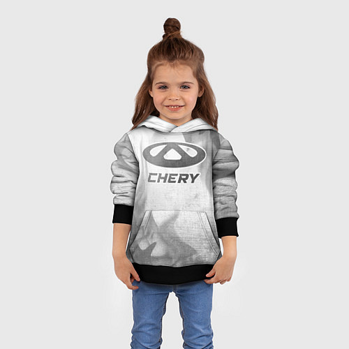 Детская толстовка Chery - white gradient / 3D-Черный – фото 4