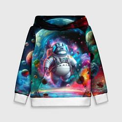 Детская толстовка Astronaut Totoro in neon space - ai art fantasy